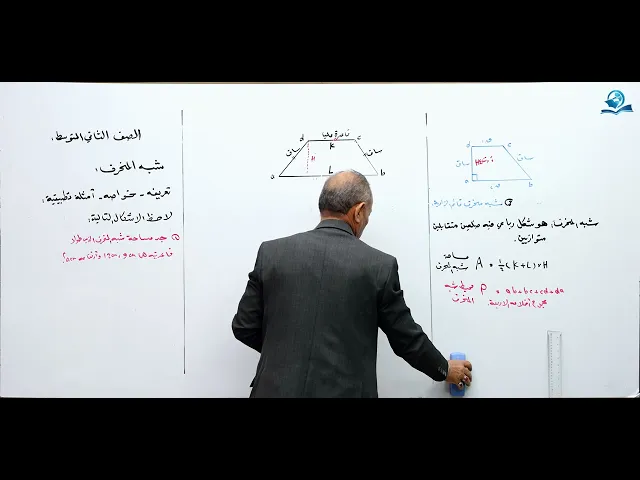 ⁣شبه المنحرف - مادة الرياضيات للصف الثاني المتوسط