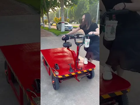 This 4-Wheel Electric Flatbed Makes Heavy Transport Look Easy! #shortvideo