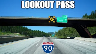 Interstate 90 West Missoula Montana to Mullan Idaho Driving over Lookout Pass