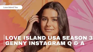 Love Island USA season 3 Genny Instagram Q A