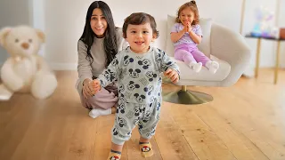 بيبي اختي اول مرة يمشي 