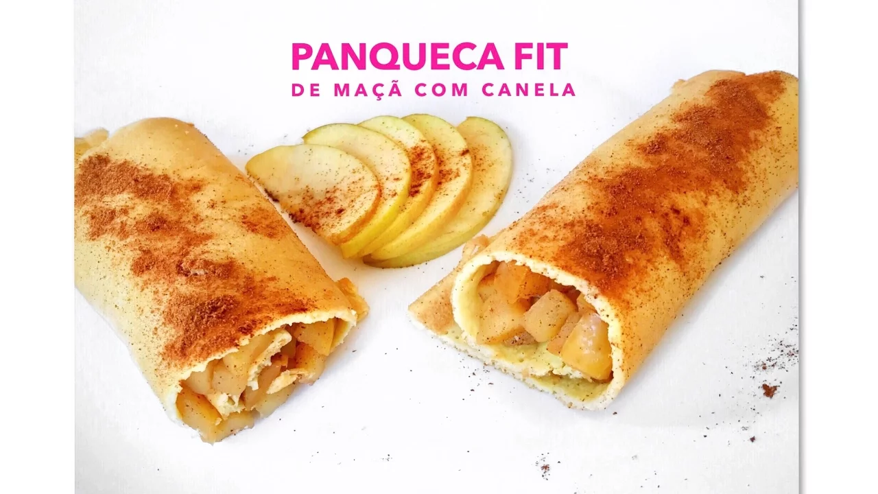PANQUECA FIT DE MAÇÃ COM CANELA