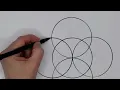 How to draw 5-circle Islamic pattern Primary school art Kids art with markers