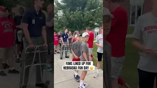 Nebraska football fans lined up hours before the doors opened