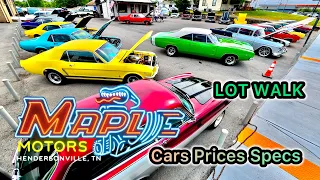 Muscle Car Update Maple Motors 26 Every Car Price and Specs Hotrods For Sale Deals Oldschool
