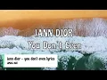 iann dior - you don't even lyrics