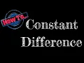 Constant Difference
