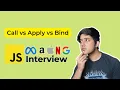 Call Apply and Bind in JavaScript Front-End Interview Question
