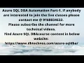 Azure SQL DBA automation part - 1