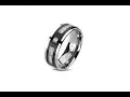 Download Lagu Jewellery - Ring made of titanium with matt black stripe and stones
