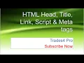 HTML Tutorial Title Script Link Meta Tags Web Development Tutorials