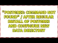 postgres command not found after regular install of postgres and configure new data directory