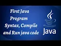 First Java Program Java Hello World Program Compile and Run Java Program 4
