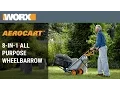 WORX Aerocart 8-in-1 All-Purpose Wheelbarrow Yard Cart Dolly