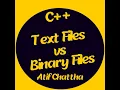Text Files vs Binary Files
