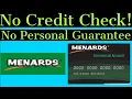 No Personal Guarantee No Credit Check Menards Commercial Credit Account