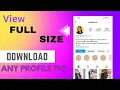 How To Download and see full view of Instagram Profile Picture Easy Process