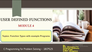 CPS Module 4 Function types with example programs PART