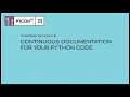 Continuous Documentation for your Python code - Anastasiia Tymoshchuk