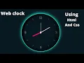 Awesome Javascript Clock CSS Neumorphism Working Analog Clock UI and UX Design