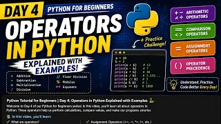 Python Tutorial for Beginners Day 4 Operators in Python Explained with Simple Examples