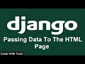 4 Passing Data To HTML Page - Django Tutorial For Beginners