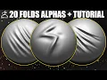 How to sculpting folds on cloth In ZBrush Folds alphas Brushes to make your work easy