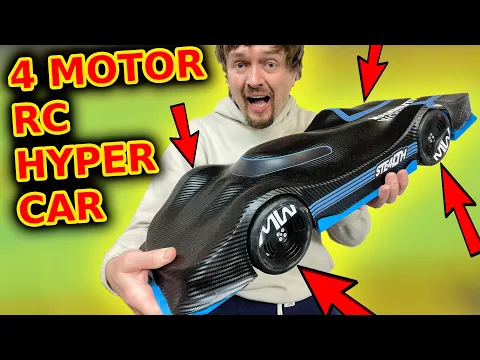 4 GIANT Motors in RC Car 1st Run