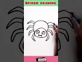 easy spider drawing for kids