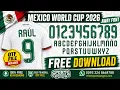 Mexico Away World Cup 2026 Font FREE Download Mexico Jersey Font 2026 OTF Soccer Font