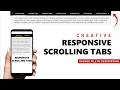 HOW TO CREATE RESPONSIVE SCROLLING TABS USING HTML CSS JAVASCRIPT CREATIVE SCROLLING TABS