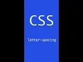 letter-spacing CSS Frontend Take it easy