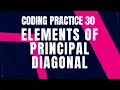 Elements of principal Diagonal Coding practice 30 Python Coding Debugging Nxtwave CCBP 4 0
