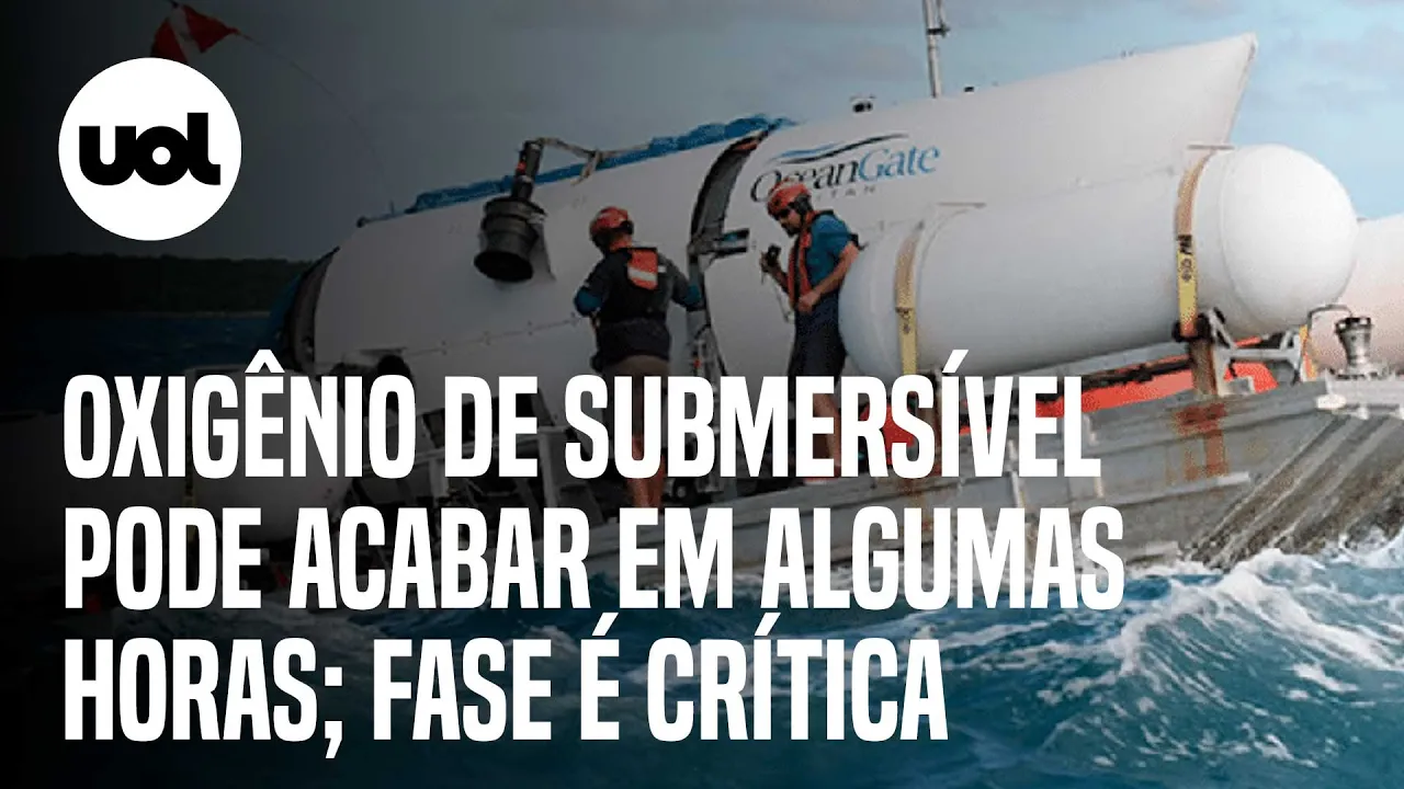 Submarino da OceanGate que ia ao Titanic tem fase crítica e reserva de oxigênio para algumas horas