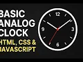 Basic Analog Clock Using HTML CSS JavaScript Beginner Web Project Tutorial