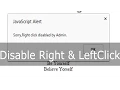 Disable Right Click Left Click in Webpage HTML