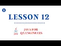 Java4QAE Lesson 12 Method Parameter and Return type