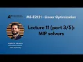 MS-E2121 - Linear Optimization