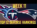 Top 12 Defense DST Rankings Week 11 Fantasy Football
