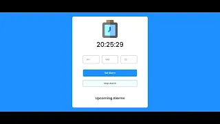 Alarm clock using HTML CSS vanilla JavaScript
