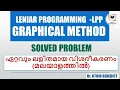 LPP 8 Graphical Method Solved Problem I Simple Explanation in Malayalam I Dr Jithin Be