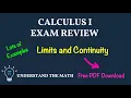 Limits and Continuity Exam Review Calculus 1 Step-by-Step Practice Problems