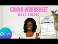 How to Create a Worksheet In Canva Beginner-Friendly Tutorial For Teachers