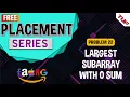 Largest Subarray with Zero Sum Amazon MMT
