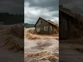 🏚️ RUMAH TERBAWA ARUS BANJIR BANDANG YANG MENGERIKAN! 😱 #banjir