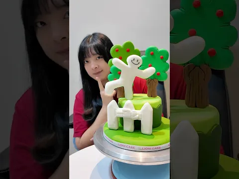 Bisa kalian temuin nggak meccha chameleon nya? #cake #cakedecorating #kueulangtahun #lionicake