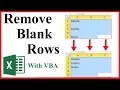 How to delete or remove empty or blank rows in excel using vba