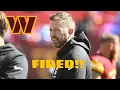 Commanders FIRE OC Scott Turner who will be the next offensive coordinator for Commanders