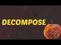 What Does DECOMPOSE Means Meanings And Definitions With Example in ENGLISH