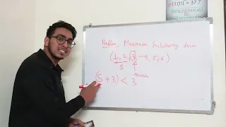 Coding Interview Questions Kadane s Algo Maximum SubArray Sum